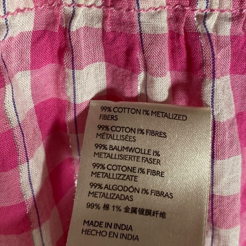 Anthro x Pilcro Deb Shimmer Gingham Ombré button down shirt. XS H11 - Picture 8 of 8